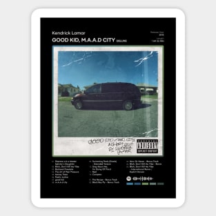 Kendrick Lamar - good kid, m.A.A.d city (Deluxe) Tracklist Album Sticker